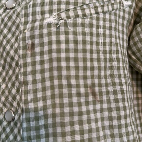 Vintage 70s Sears green denim jean jacket/pants & matching western shirt - Picture 8 of 14